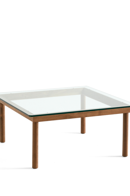 Hay kofi soffbord walnut-clear glass, 80 cm