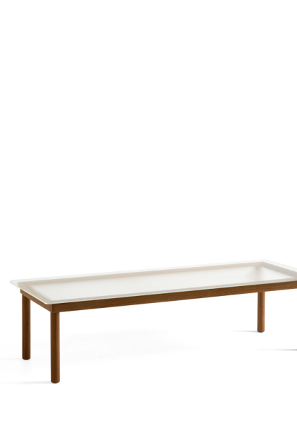 Hay kofi soffbord walnut-ribbed glass, 50 cm