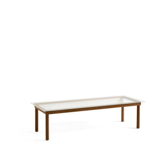 Hay kofi soffbord walnut-ribbed glass, 50 cm