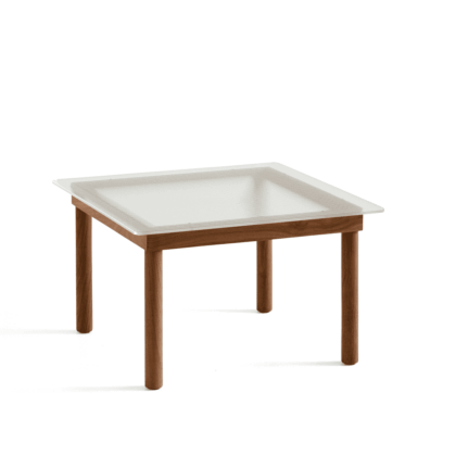 Hay kofi soffbord walnut-ribbed glass, 60 cm
