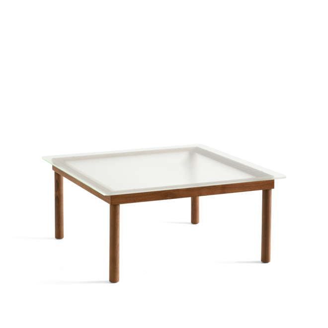 Hay kofi soffbord walnut-ribbed glass, 80 cm