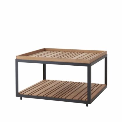 Cane-line level soffbord teak 79x79 cm lava grey