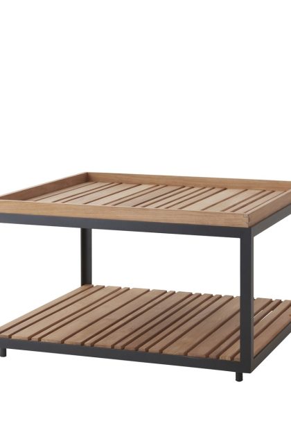 Cane-line level soffbord teak 79x79 cm lava grey