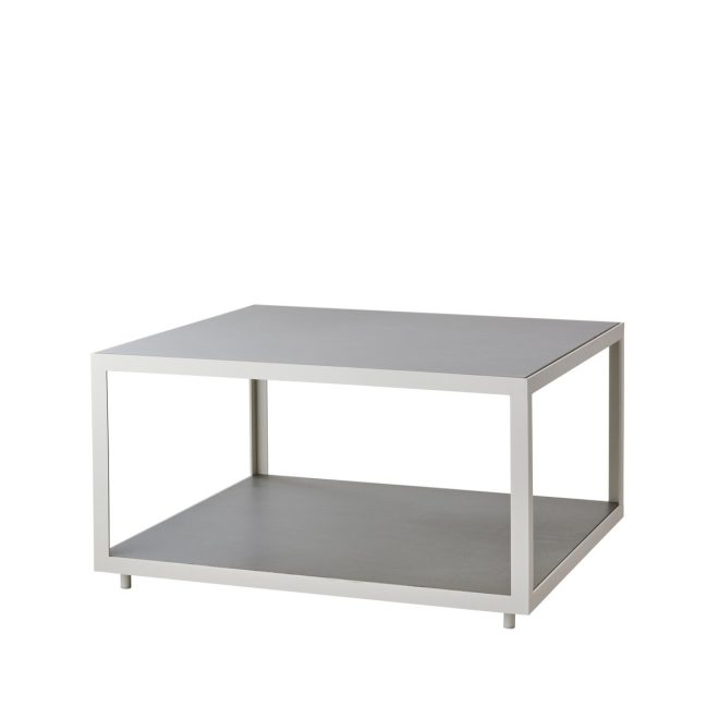 Cane-line level soffbord keramik 79x79 cm light grey-white