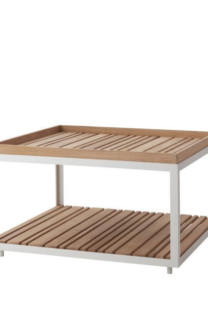 Cane-line level soffbord teak 79x79 cm white