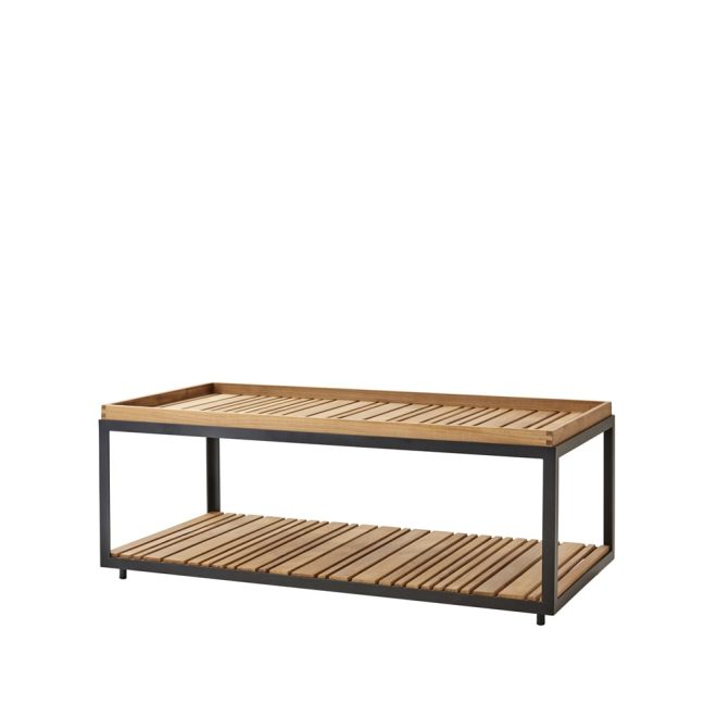 Cane-line level soffbord teak 62x122 cm lava grey