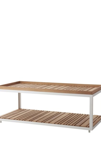 Cane-line level soffbord teak 62x122 cm white