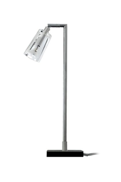 Bsweden manhattan 8 bordslampa glas klar, frostade vertikala ränder