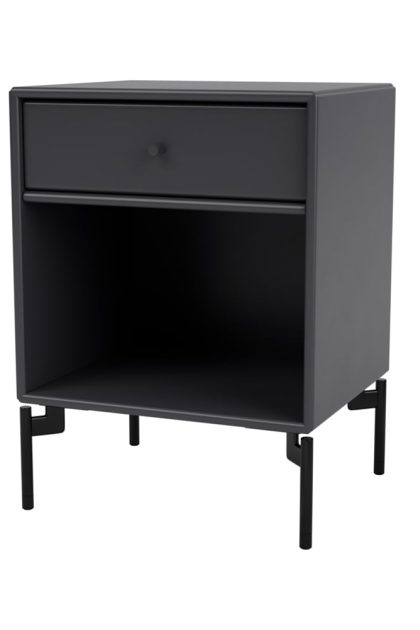 Montana dream sängbord anthracite 04, svartlackade ben