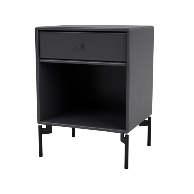 Montana dream sängbord anthracite 04, svartlackade ben
