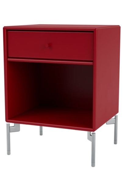 Montana dream sängbord beetroot 165, kromben