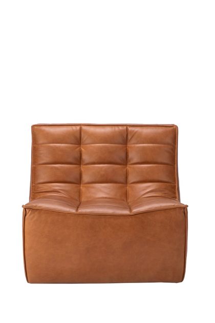 Ethnicraft n701 fåtölj läder old saddle