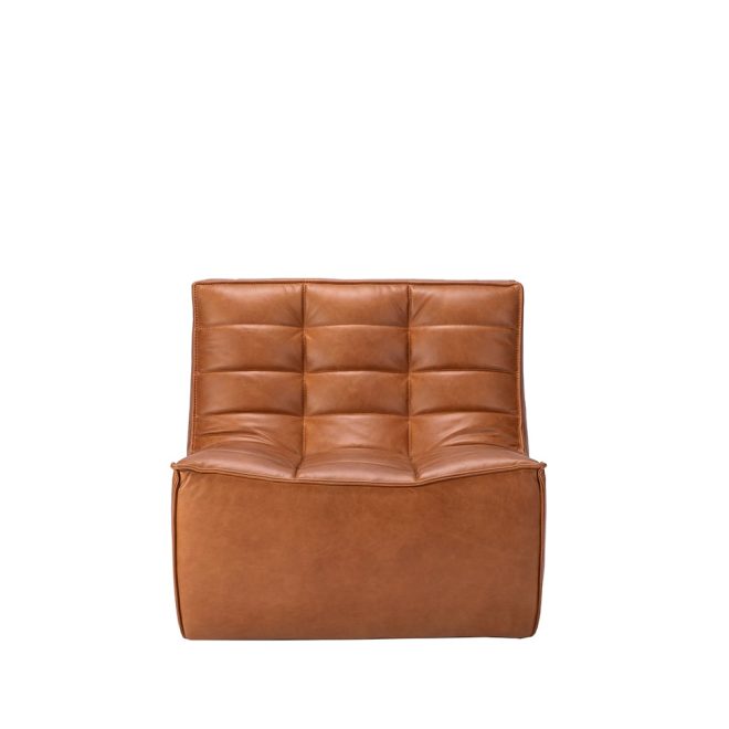 Ethnicraft n701 fåtölj läder old saddle