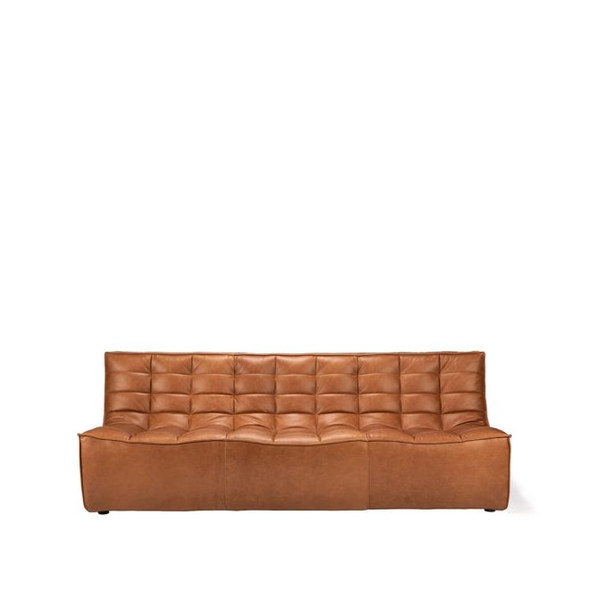 Ethnicraft n701 soffa 3-sits läder old saddle
