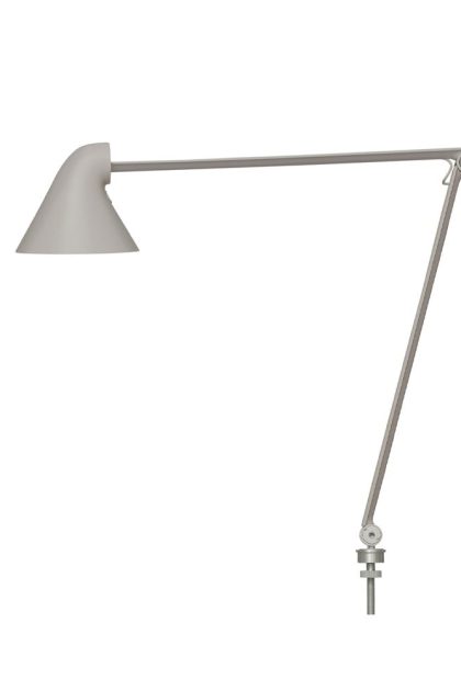 Louis poulsen njp skrivbordslampa ljusgrå, stift ø40 cm, 2700k