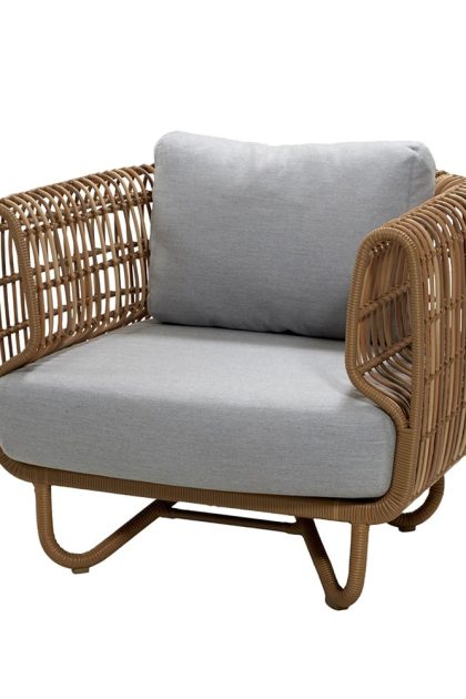 Cane-line nest loungefåtölj weave natural, cane-line natté light grey