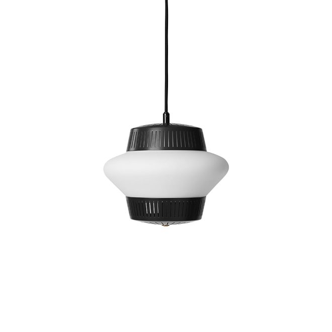 Warm nordic opal arch pendel black noir, sandblästrad opal