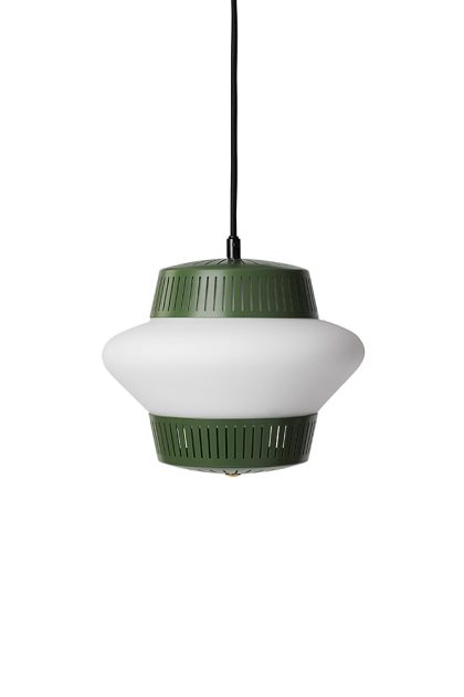 Warm nordic opal arch pendel pine green, sandblästrad opal