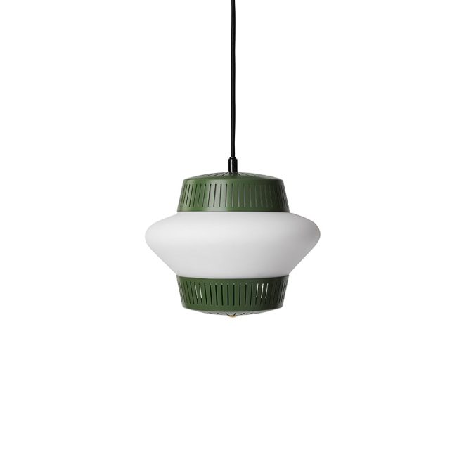 Warm nordic opal arch pendel pine green, sandblästrad opal