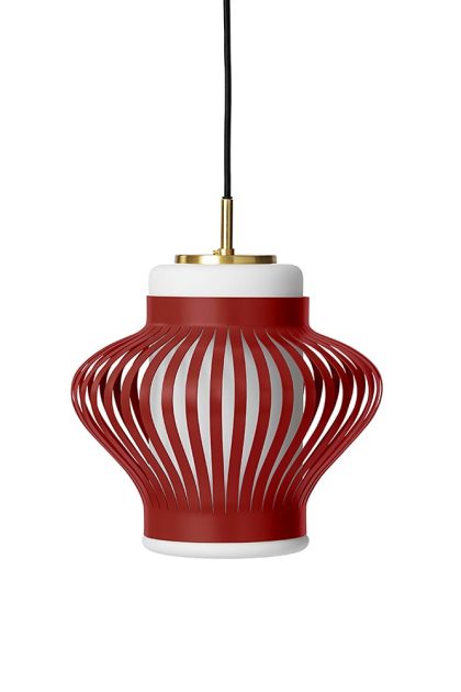 Warm nordic opal lamella pendel red grape, sandblästrad opal
