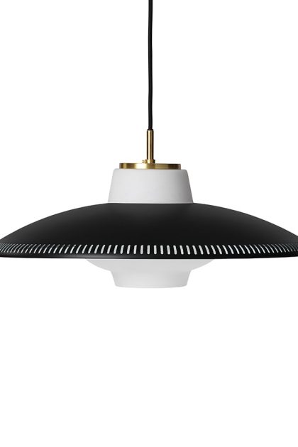 Warm nordic opal shade pendel black noir, sandblästrad opal