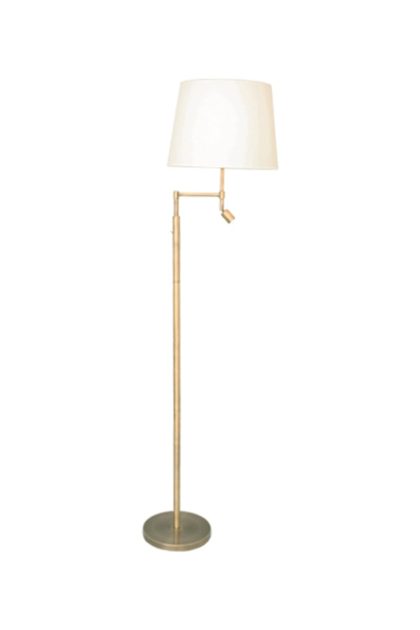 By rydéns orlando golvlampa beige, antikmässingsstativ