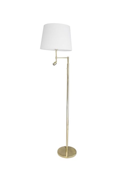 By rydéns orlando golvlampa vit, mässingsstativ