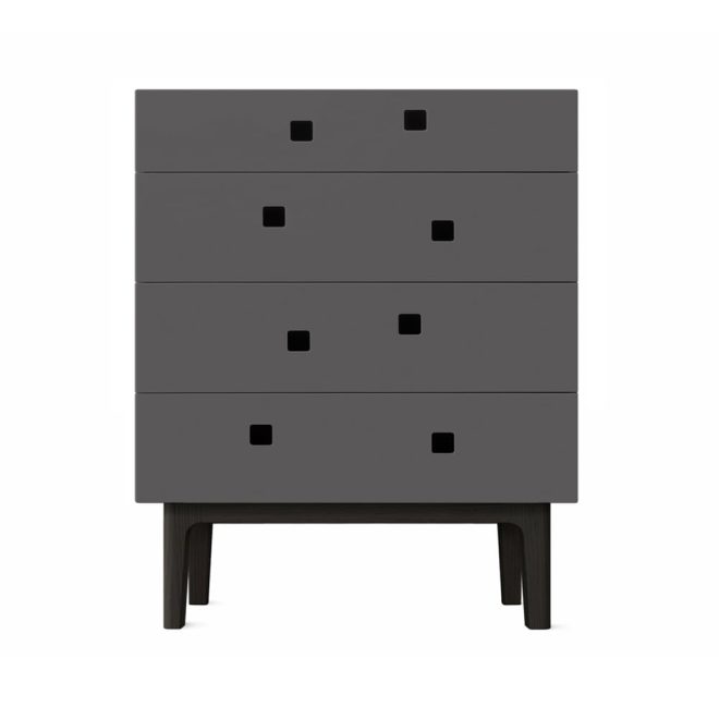 Zweed peep b3 byrå slate grey, svartlack