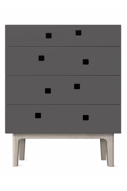 Zweed peep b3 byrå slate grey, vitpimenterad ek