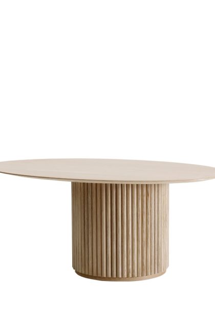 Asplund palais ovale soffbord vitbetsad ek (p2), stomme vitbetsad ek