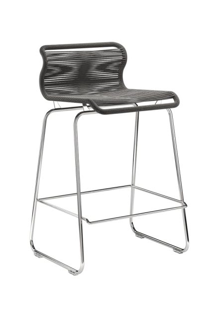 Montana panton one kitchen barstol svart, papper/rostfritt stål