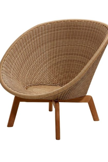 Cane-line peacock weave loungefåtölj natural, ben i teak