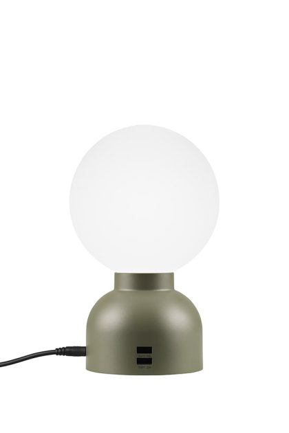 Ateljé lyktan pluggie bordslampa pudergrön, opalglas