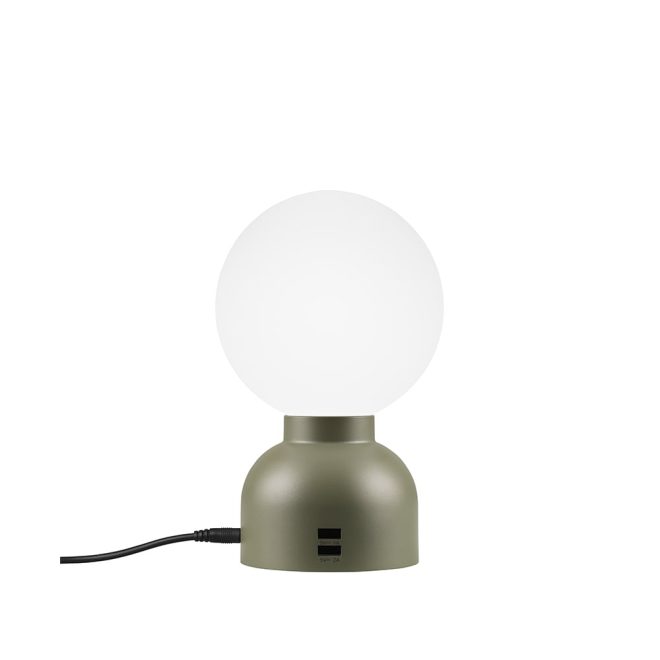 Ateljé lyktan pluggie bordslampa pudergrön, opalglas
