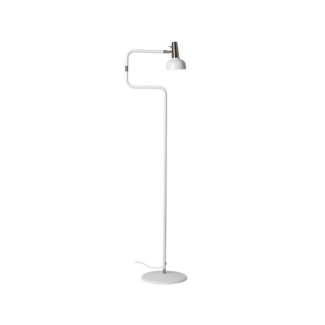 Co bankeryd ray golvlampa vit, nickeldetaljer
