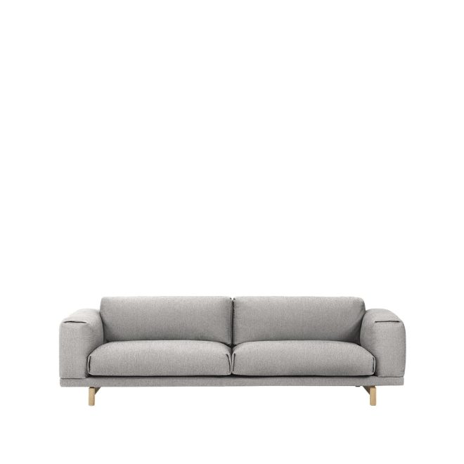 Muuto rest soffa 3-sits tyg vancouver 14 light grey, ekben