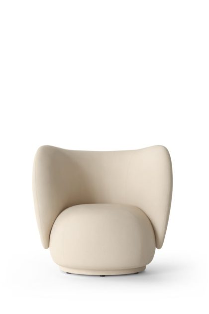 Ferm living rico lounge chair fåtölj offwhite, brushed