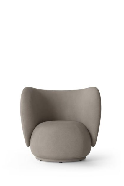 Ferm living rico lounge chair fåtölj warm grey, brushed