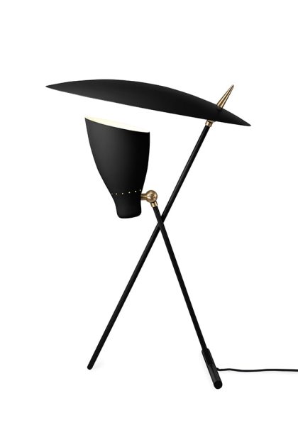 Warm nordic silhouette bordslampa black noir