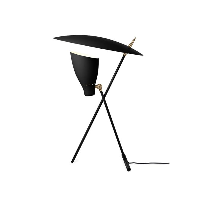 Warm nordic silhouette bordslampa black noir