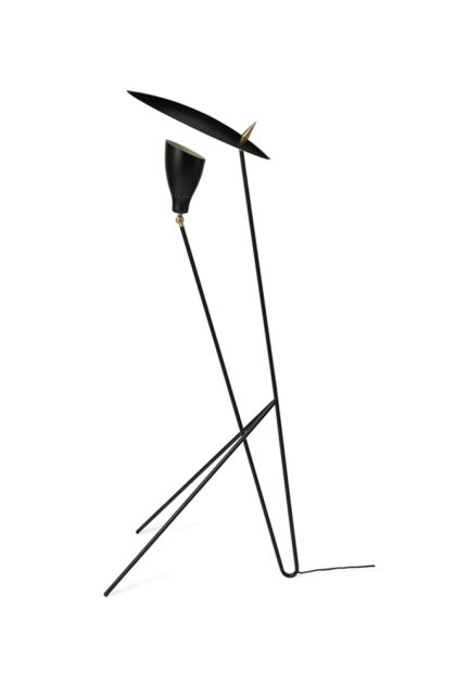 Warm nordic silhouette golvlampa black noir