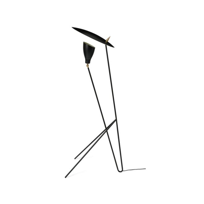 Warm nordic silhouette golvlampa black noir
