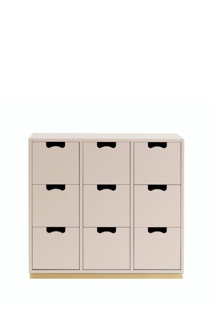 Asplund snö b3 byrå rose, björksockel