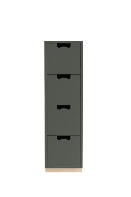 Asplund snö j4 byrå green khaki, björksockel