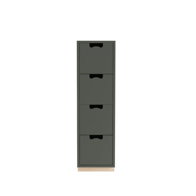 Asplund snö j4 byrå green khaki, björksockel