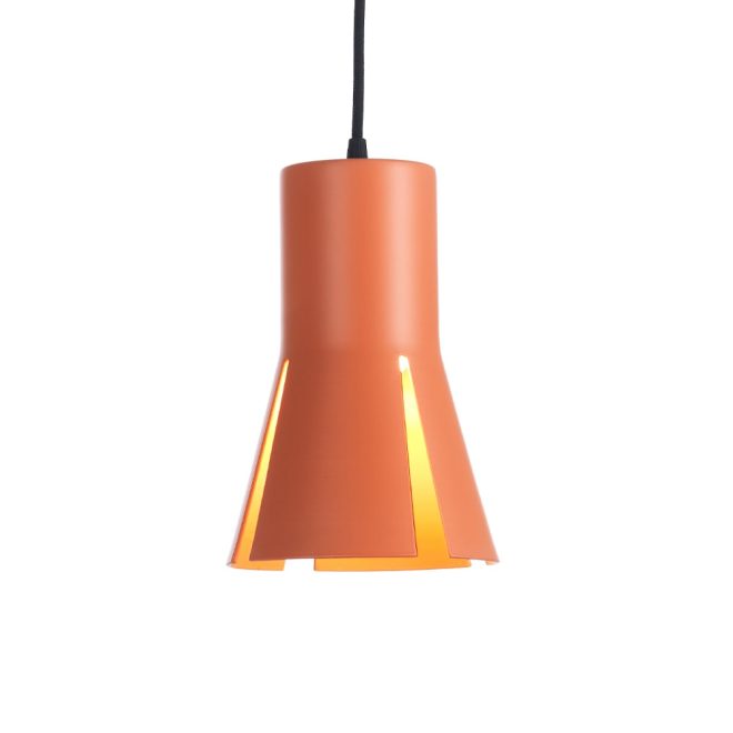 Bsweden split 17 pendel orange matt, svart textilsladd