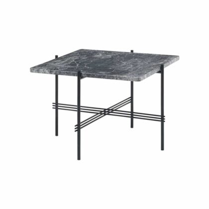 Gubi ts square soffbord grey emperador marble, 55x55 cm, svart stativ