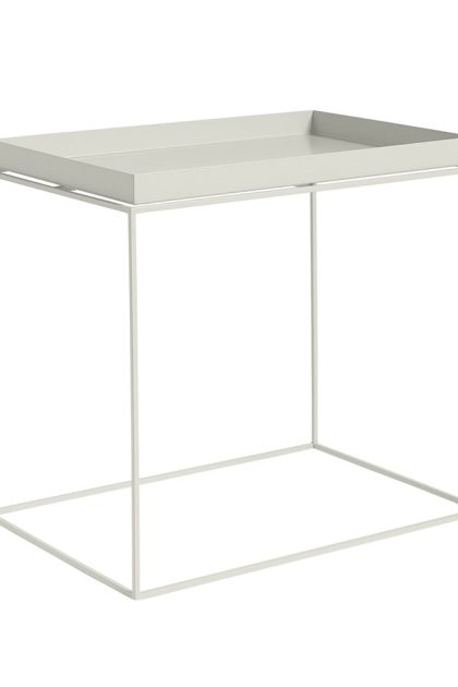 Hay tray table soffbord warm grey, large