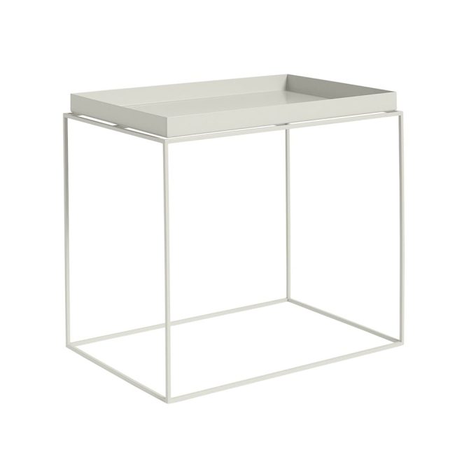 Hay tray table soffbord warm grey, large