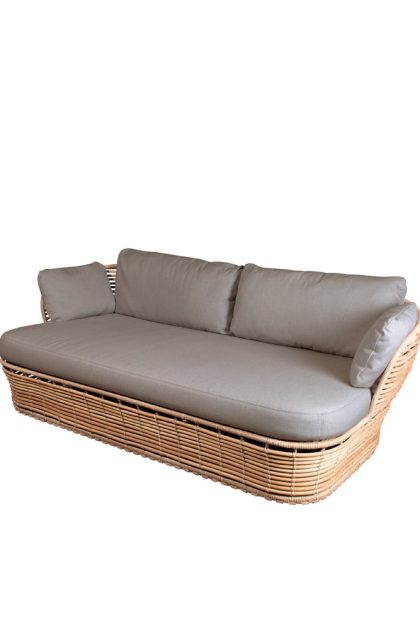 Cane-line basket soffa 2-sits natural, taupe dynor